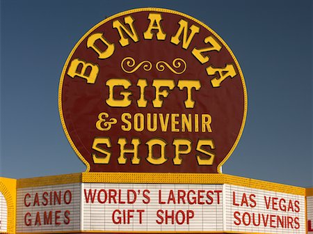 souvenirs shop facade - Bonanza Gift & Souvenir Shop, Las Vegas, Nevada, USA Stock Photo - Rights-Managed, Code: 700-00553572