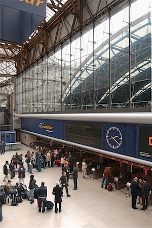 railway station crowd - Waterloo Station, London, England Stock Photo - Rights-Managed, Code: 700-00553940