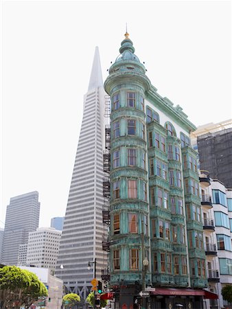 simsearch:700-00608810,k - Sentinel Building and Transamerica Building, San Francisco, California, USA Stock Photo - Rights-Managed, Code: 700-00561109