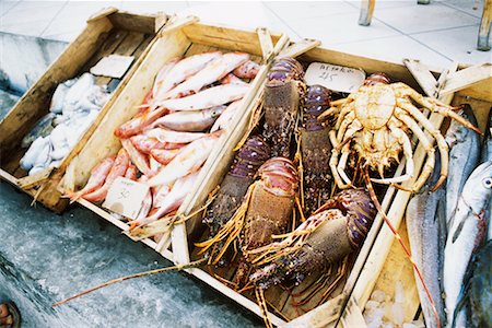 Seafood For Sale, Oia, Santorini, Greece Stock Photo - Rights-Managed, Code: 700-00590749