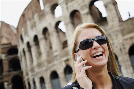 simsearch:700-00189516,k - Woman with Cellular Phone by Colosseum, Rome, Italy Stock Photo - Rights-Managed, Code: 700-00591465