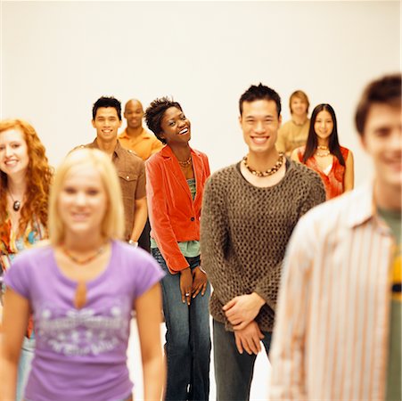 simsearch:700-00782530,k - Diverse Group of Smiling Happy Young People Stock Photo - Rights-Managed, Code: 700-00592489