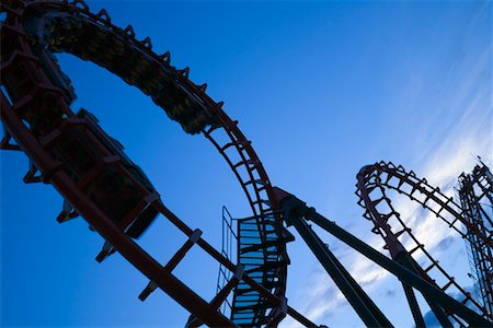 simsearch:700-02669459,k - Roller Coaster At Sunset Stock Photo - Rights-Managed, Code: 700-00592758
