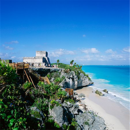 Mayan Ruins at Tulum, Quintana Roo, Mexico Stock Photo - Rights-Managed, Code: 700-00592930