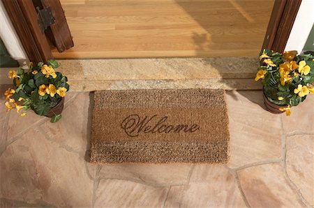 door welcome doormat - Welcome Mat Stock Photo - Rights-Managed, Code: 700-00593003