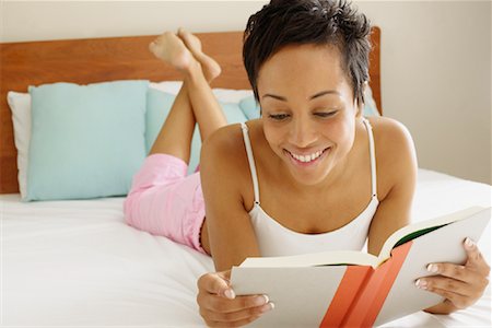 simsearch:700-00606802,k - Woman Reading Book in Bed Stock Photo - Rights-Managed, Code: 700-00605076