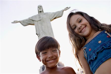 simsearch:700-00609748,k - Boy and Girl by Christ Statue, Corcovado Mountain, Rio de Janeiro, Brazil Stock Photo - Rights-Managed, Code: 700-00607922