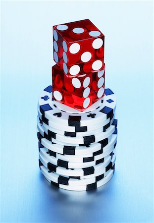 simsearch:700-00768672,k - Stack of Poker Chips and Dice Stock Photo - Rights-Managed, Code: 700-00608304