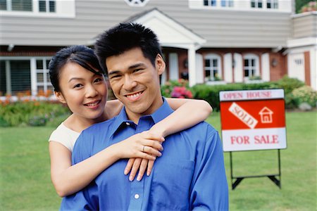 simsearch:700-03508131,k - Portrait of Couple in Front of New Home Stock Photo - Rights-Managed, Code: 700-00608639
