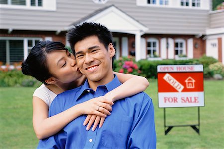 simsearch:700-03508131,k - Portrait of Couple in Front of New Home Stock Photo - Rights-Managed, Code: 700-00608640