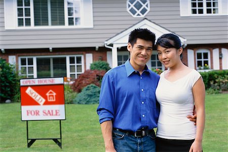 simsearch:700-03508131,k - Portrait of Couple in Front of New Home Stock Photo - Rights-Managed, Code: 700-00608641