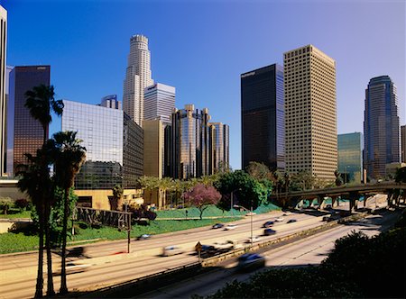 simsearch:700-00036346,k - Highway and Office Towers, Los Angeles, California, USA Stock Photo - Rights-Managed, Code: 700-00608802