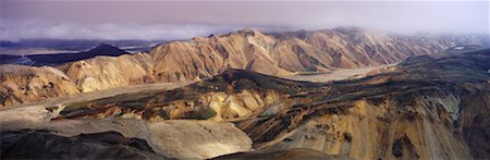 View of Mountain Range from Blahnukur, Landmannalauger, Iceland Stock Photo - Rights-Managed, Code: 700-00608960