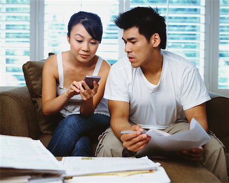 simsearch:700-00609240,k - Couple Paying Bills Stock Photo - Rights-Managed, Code: 700-00609267