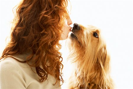 simsearch:700-00897631,k - Woman Kissing Dog Stock Photo - Rights-Managed, Code: 700-00609715