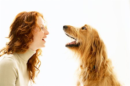 simsearch:700-00897631,k - Woman And Dog Laughing Stock Photo - Rights-Managed, Code: 700-00609716