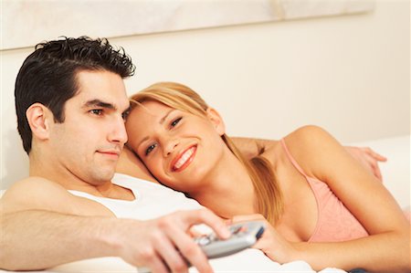 simsearch:700-00284729,k - Couple Watching Television Stock Photo - Rights-Managed, Code: 700-00603469