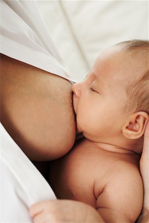 Portrait of Newborn Breastfeeding Stock Photo - Rights-Managed, Code: 700-00616635