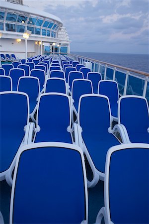 simsearch:700-01236711,k - Deck Chairs on Cruise Ship Stock Photo - Rights-Managed, Code: 700-00616814