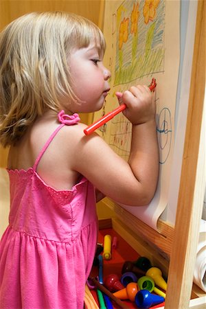 Girl Colouring Stock Photo - Rights-Managed, Code: 700-00616898