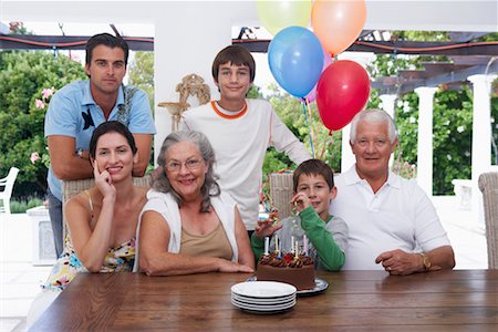 Family Portrait at Birthday Party Stock Photo - Rights-Managed, Code: 700-00617635