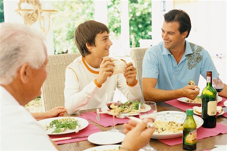 simsearch:700-00069467,k - Family at Dinner Table Stock Photo - Rights-Managed, Code: 700-00610202