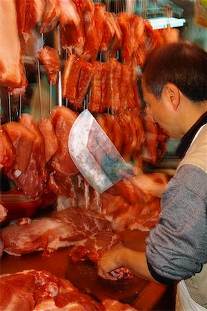 simsearch:649-06622380,k - Butcher Working in Market Stall, Hong Kong, China Foto de stock - Con derechos protegidos, Código: 700-00610414