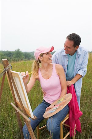 Couple with Easel Stock Photo - Rights-Managed, Code: 700-00610533