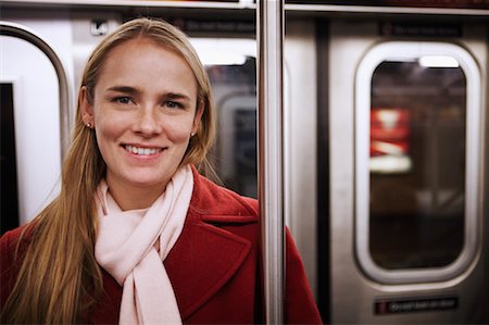 simsearch:649-06621987,k - Portrait of Woman on Subway, New York City, New York, USA Stock Photo - Rights-Managed, Code: 700-00610827