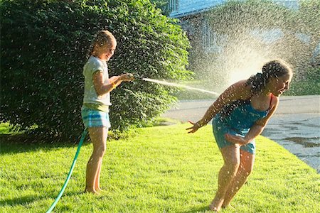 Girls Playing Outdoors Stock Photo - Rights-Managed, Code: 700-00611054