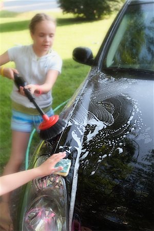 simsearch:700-00593102,k - Girls Washing Car Stock Photo - Rights-Managed, Code: 700-00611059