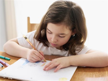simsearch:700-01716701,k - Girl Doing Homework Stock Photo - Rights-Managed, Code: 700-00623286