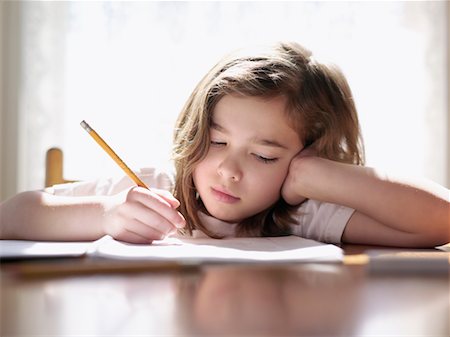 simsearch:700-01716701,k - Girl Doing Homework Stock Photo - Rights-Managed, Code: 700-00623281