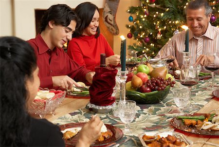 simsearch:700-00623518,k - Family at Christmas Dinner Stock Photo - Rights-Managed, Code: 700-00623533