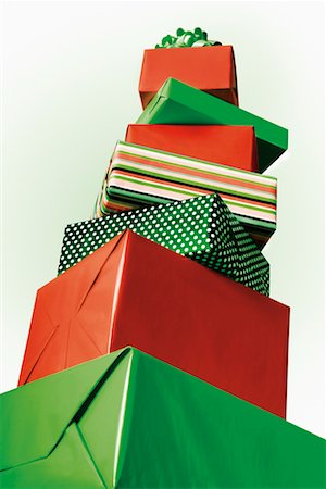 polka dot gift wrap - Stack Of Gifts Stock Photo - Rights-Managed, Code: 700-00635468