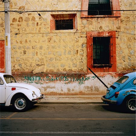 Parked Cars, Oaxaca, Mexico Stock Photo - Rights-Managed, Code: 700-00641169