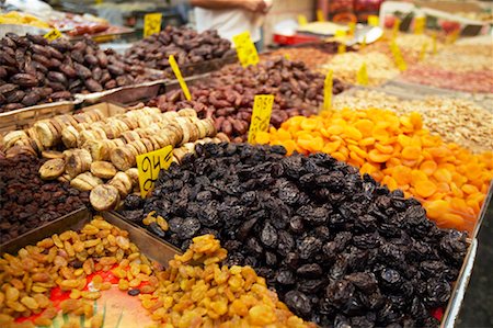fruit display and price - Dried Fruits and Nuts at Market, Jerusalem, Israel Stock Photo - Rights-Managed, Code: 700-00651729