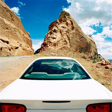 pulled over - Car Parked at the Side of a Mountain Road, Utah, USA Stock Photo - Rights-Managed, Code: 700-00688617