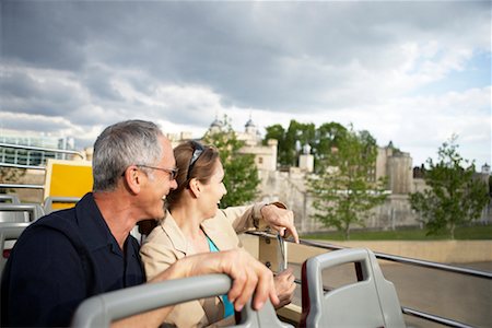 Couple on Double-Decker Bus, London, England Stock Photo - Rights-Managed, Code: 700-00681503