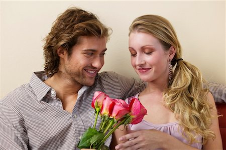 simsearch:700-00529622,k - Man Giving Woman Flowers Stock Photo - Rights-Managed, Code: 700-00683230