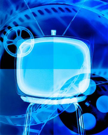 Television Screen and Film Reels Stock Photo - Rights-Managed, Code: 700-00695637