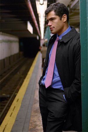 simsearch:700-00695782,k - Businessman Waiting for Subway Stock Photo - Rights-Managed, Code: 700-00695766