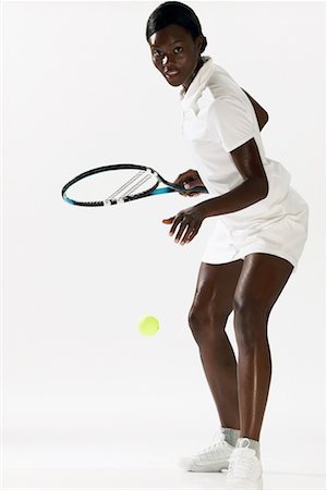 Portrait of Woman Playing Tennis Stock Photo - Rights-Managed, Code: 700-00768120