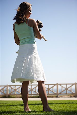 Woman with Dog Outdoors Stock Photo - Rights-Managed, Code: 700-00768330