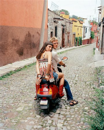 Couple on Scooter, Mexico Stock Photo - Rights-Managed, Code: 700-00768480