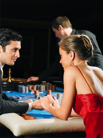 simsearch:700-00768672,k - Croupier and Players At Card Table Stock Photo - Rights-Managed, Code: 700-00768672