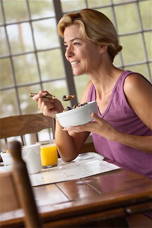 simsearch:700-00515127,k - Woman Eating Breakfast Stock Photo - Rights-Managed, Code: 700-00782178