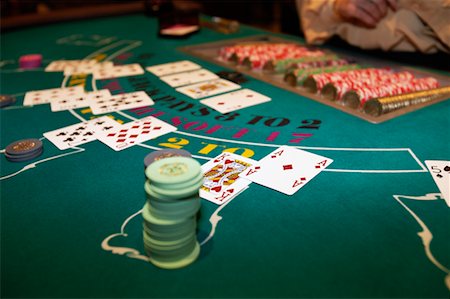 simsearch:700-00768672,k - Blackjack Table Stock Photo - Rights-Managed, Code: 700-00782384