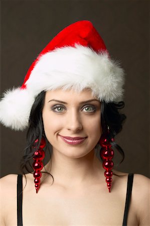 simsearch:700-00795365,k - Woman Wearing Santa Hat Stock Photo - Rights-Managed, Code: 700-00795364