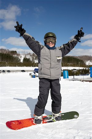 Boy on Snowboard, Dagmar Ski Resort, Ontario, Canada Stock Photo - Rights-Managed, Code: 700-00814483